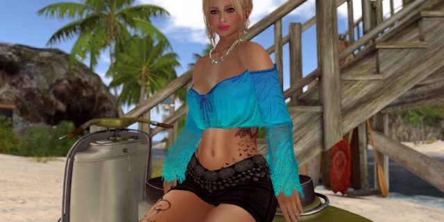 Auf der Sim Blue Water Cove in Second Life