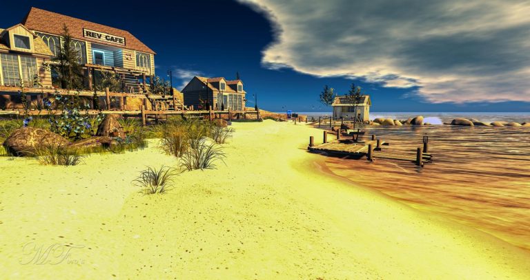 Auf der Sim Riverie Beach in Second Life