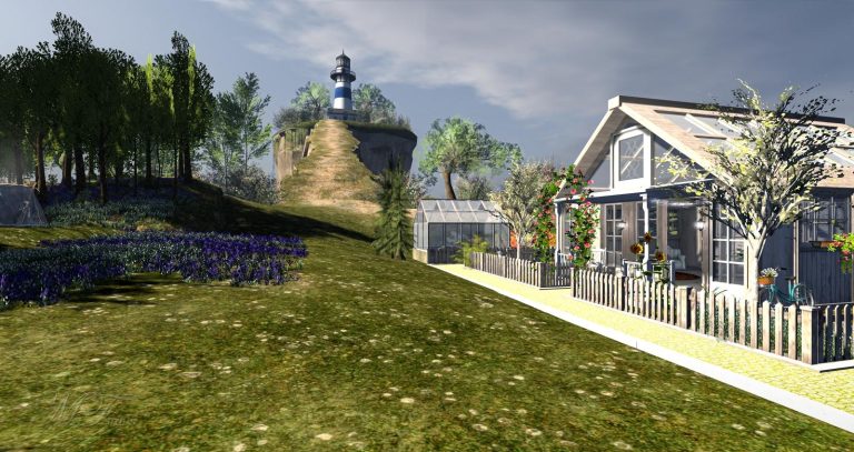 Auf der Sim Riverie Beach in Second Life