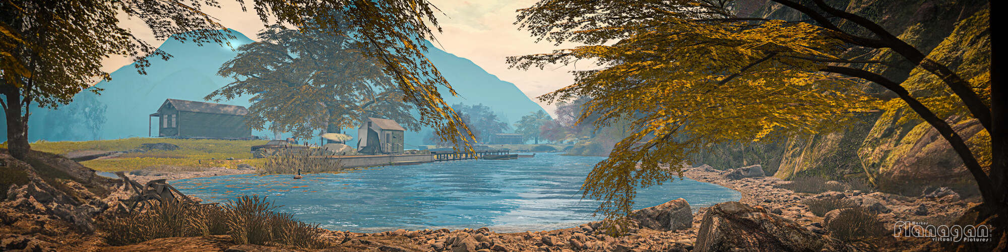 over the lake